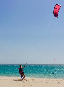 Our host kitesurfing in Tarifa